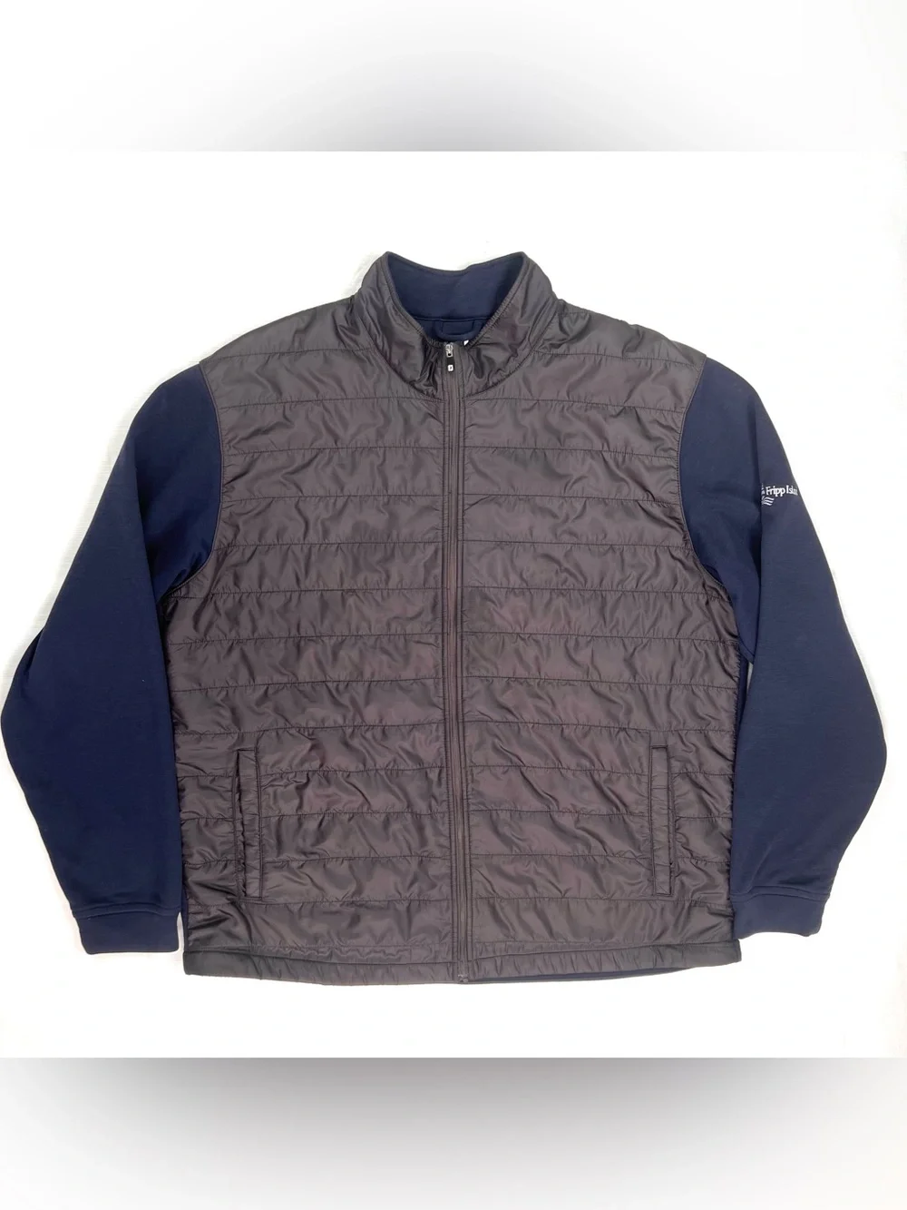 FootJoy Jacket Mens XL Gray/Blue Hybrid Quilted Full Zip Performance Golf